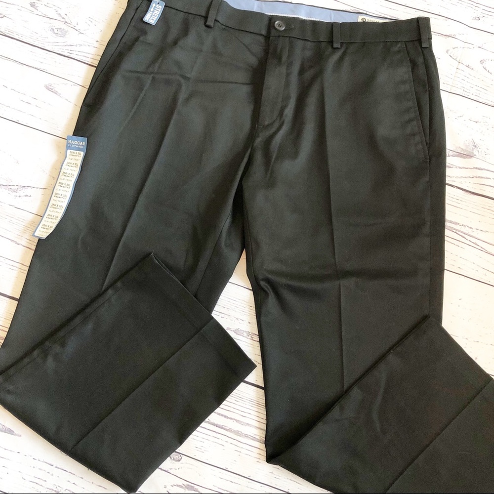 HAGGER l NWT 38Wx30L Black dress pants/slacks
